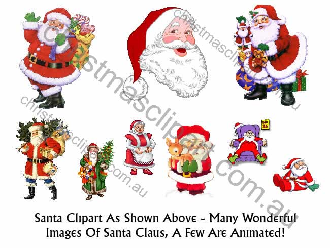 santa clipart,santa images,santa graphics,father christmas pics